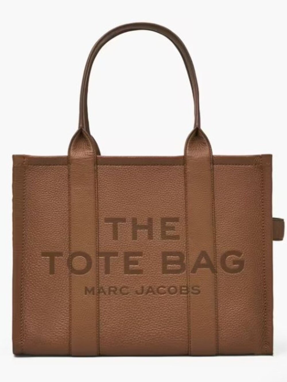 Marc Jacobs The Leather Large Tote Bag (Color: argan oil)